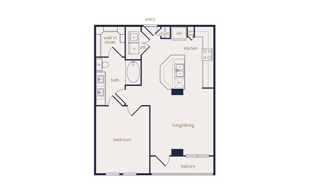 a3a - 1 bedroom floorplan layout with 1 bath and 760 square feet. a3a - 1 bedroom floorplan layout with 1 bath and 760 square feet.