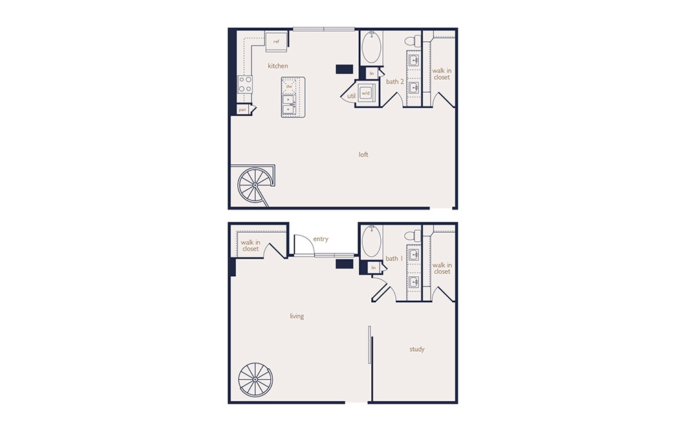 townhouse 3 - 1 bedroom floorplan layout with 2 baths and 1751 square feet. townhouse 3 - 1 bedroom floorplan layout with 2 baths and 1751 square feet.